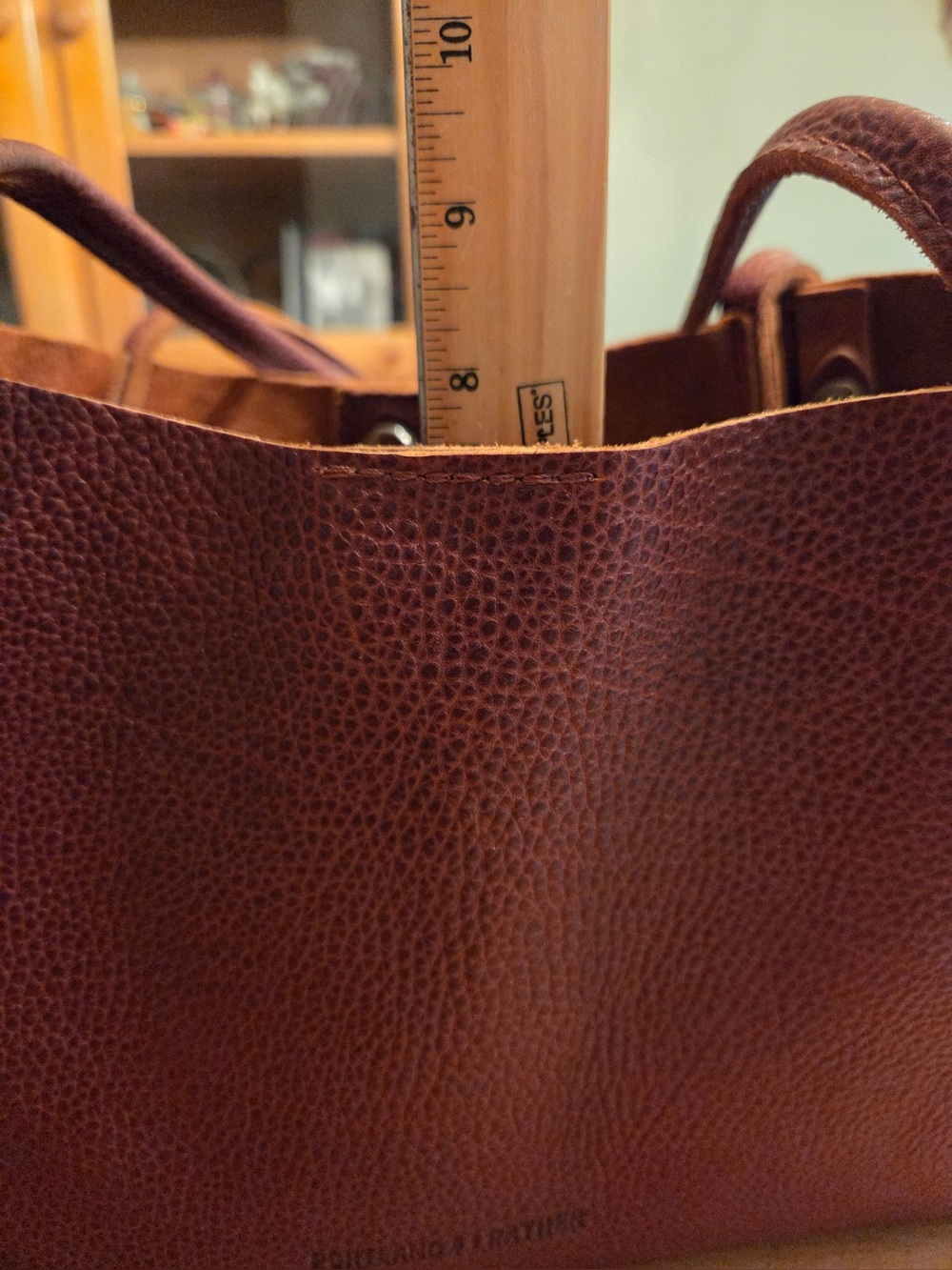 Portland Leather Chestnut Pebbled Leather Tote